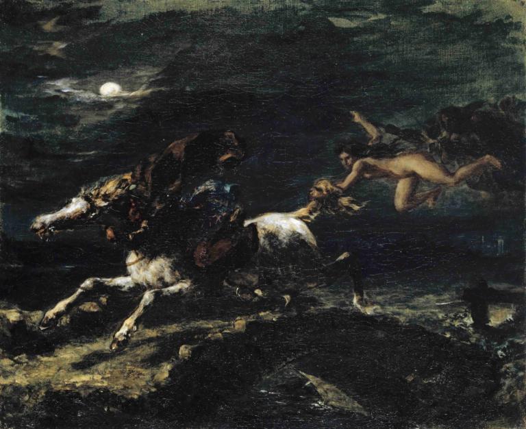 Tam O’Shanter Pursued by the Witches,Tam O'Shanter Cadılar Tarafından Takip Ediliyor,Eugène Delacroix