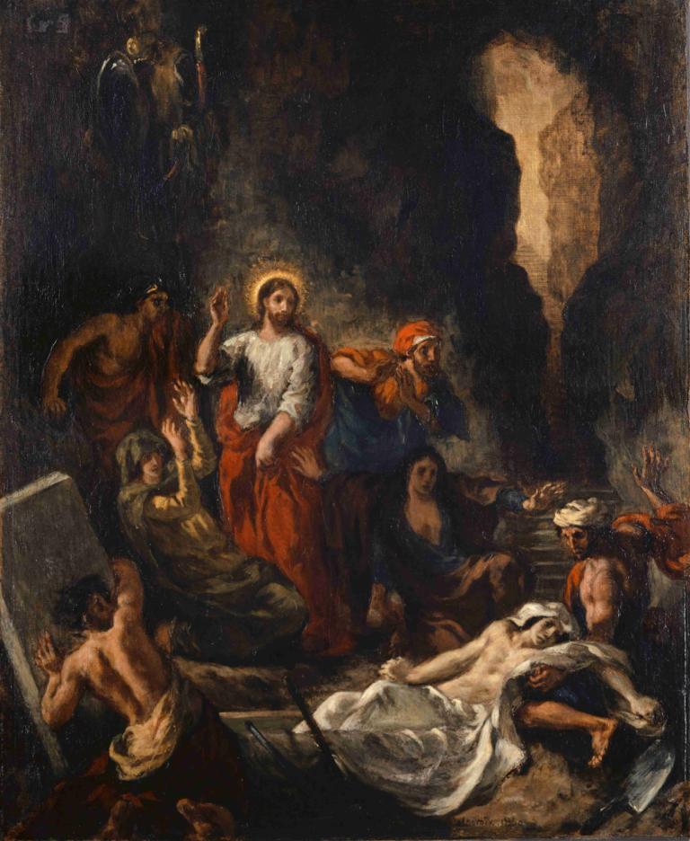 The Raising Of Lazarus,Oppdragelsen av Lasarus,Eugène Delacroix,Oljemaleri,Oljemaleri, kunstparodi