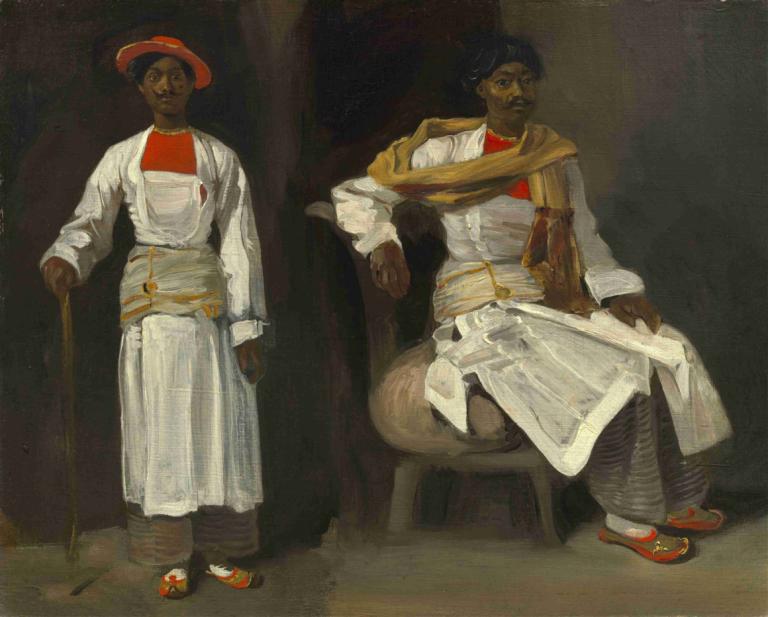 Two Studies of an Indian from Calcutta,Seated and Standing,Dvě studie Inda z Kalkaty, sedící a stojící