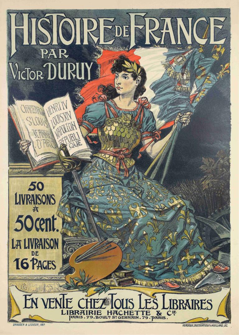 Histoire De France,Dějiny Francie,Eugène Grasset,Eugene Grasset,Ilustrace,Ilustrace, 1 dívka, šaty