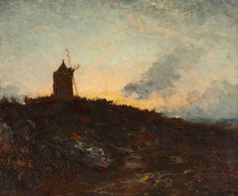 Le Moulin [Environs De Martigues],Le Moulin [Martiguesin ympäristö],Félix Ziem,Öljymaalaus,Öljymaalaus