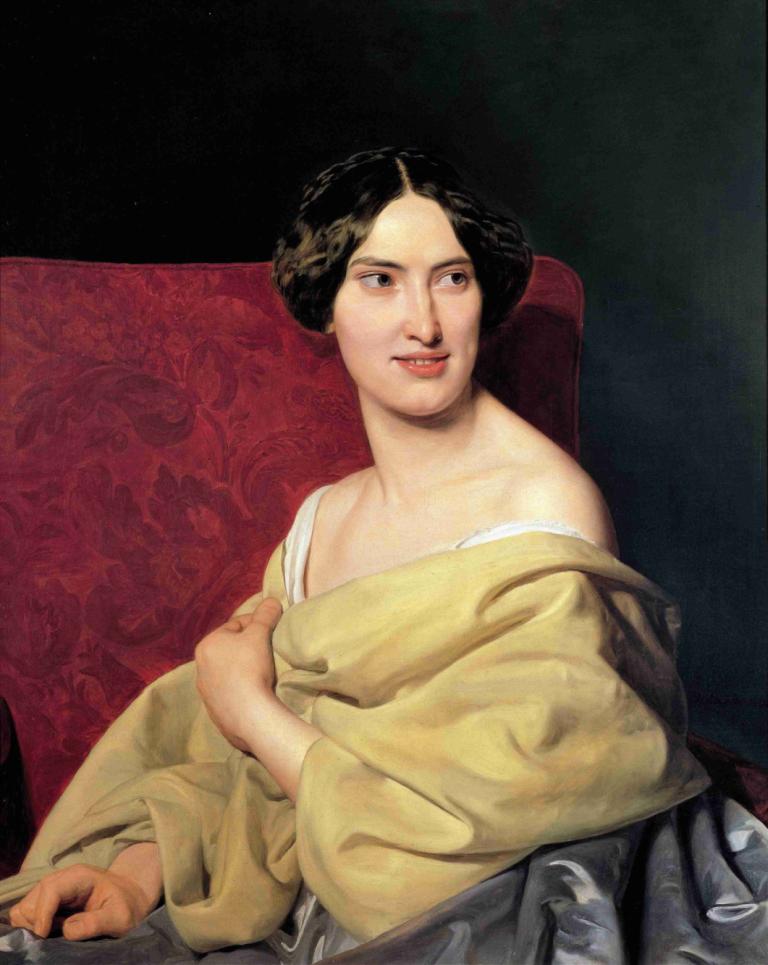 Anna Bayer, the artist's second wife,Anna Bayer, taiteilijan toinen vaimo,Ferdinand Georg Waldmüller