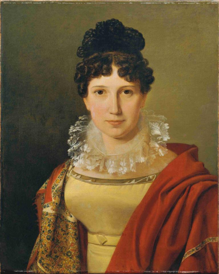 Catharina Freifrau von Koudelka,Catharina Koudelkan paronitar,Ferdinand Georg Waldmüller,Öljymaalaus