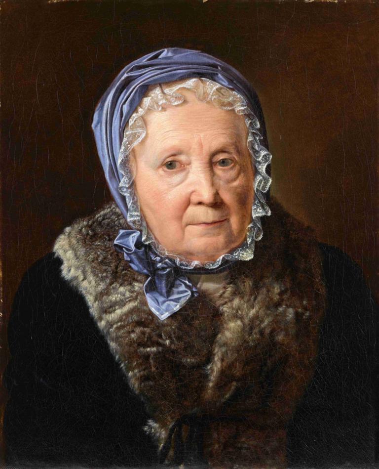 Rosina Wieser im 83. Lebensjahr,Ferdinand Georg Waldmüller,Ölgemälde,Ölgemälde, realistisch, Solo, alt