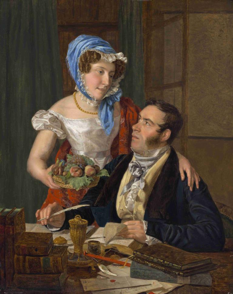 The Cartographer Professor Josef Jüttner and His Wife,Kartograf profesor Josef Jüttner i jego żona