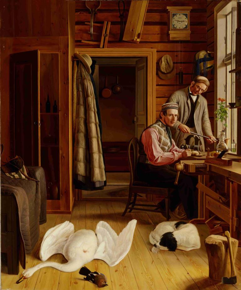 Interior Of The Marieberg Workshop,Интерьер мастерской Мариберга,Ferdinand von Wright,Фердинанд фон Райт