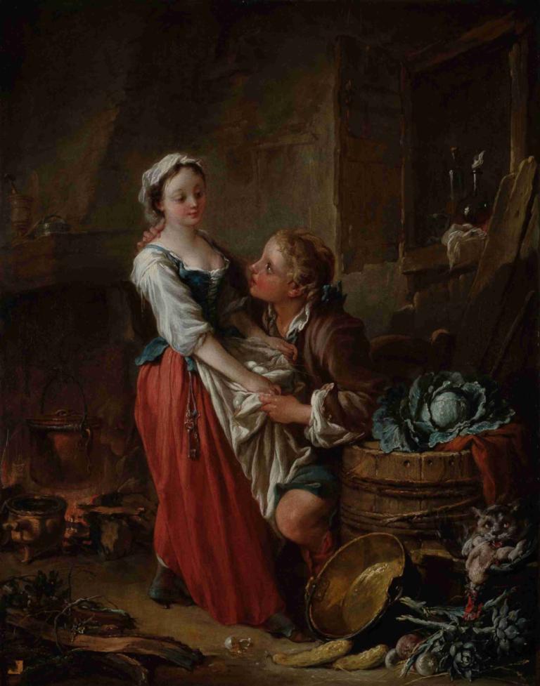 La Belle Cuisinière,François Boucher,Peinture à l'huile,Peinture à l'huile, parodie des beaux-arts