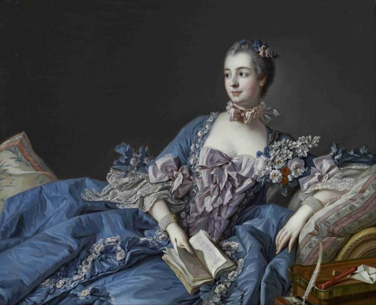 Madame de Pompadour (Jeanne-Antoinette Poisson),François Boucher,Pictura in ulei,Pictura in ulei, 1 fata