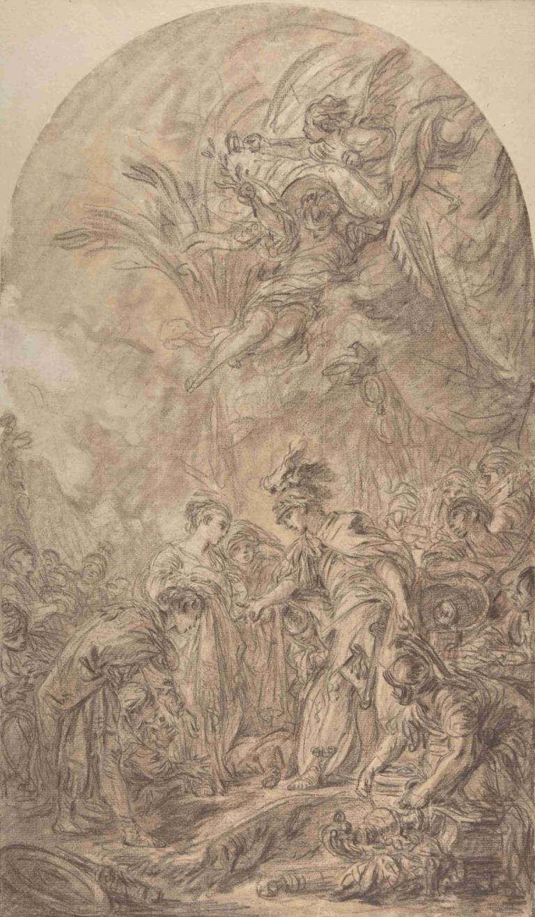 The Continence of Scipio,La continence de Scipion,François Boucher,Gravure sur cuivre,Gravure sur cuivre