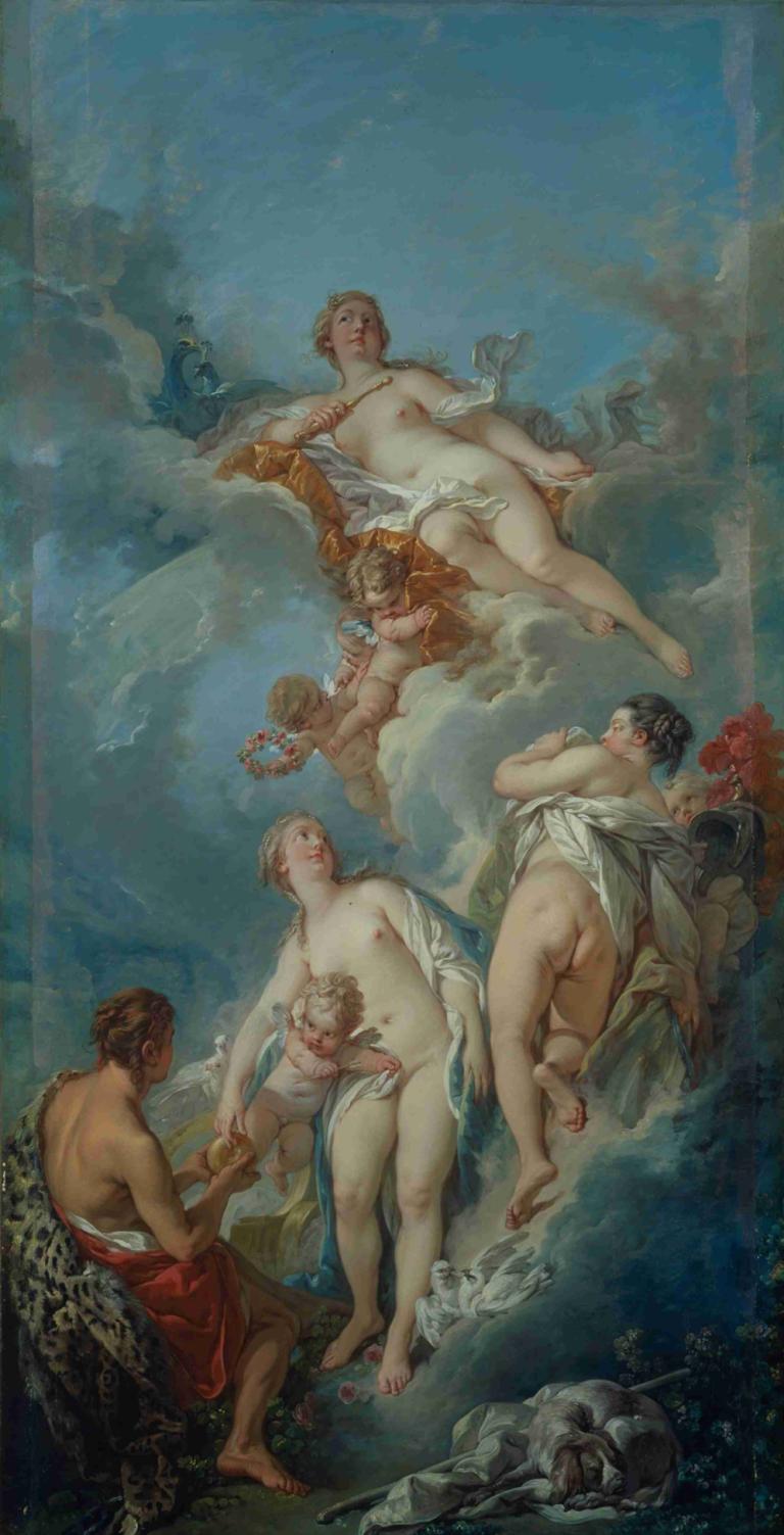 The Judgment of Paris,Das Urteil von Paris,François Boucher,Ölgemälde,Ölgemälde, Kunstparodie, nackt