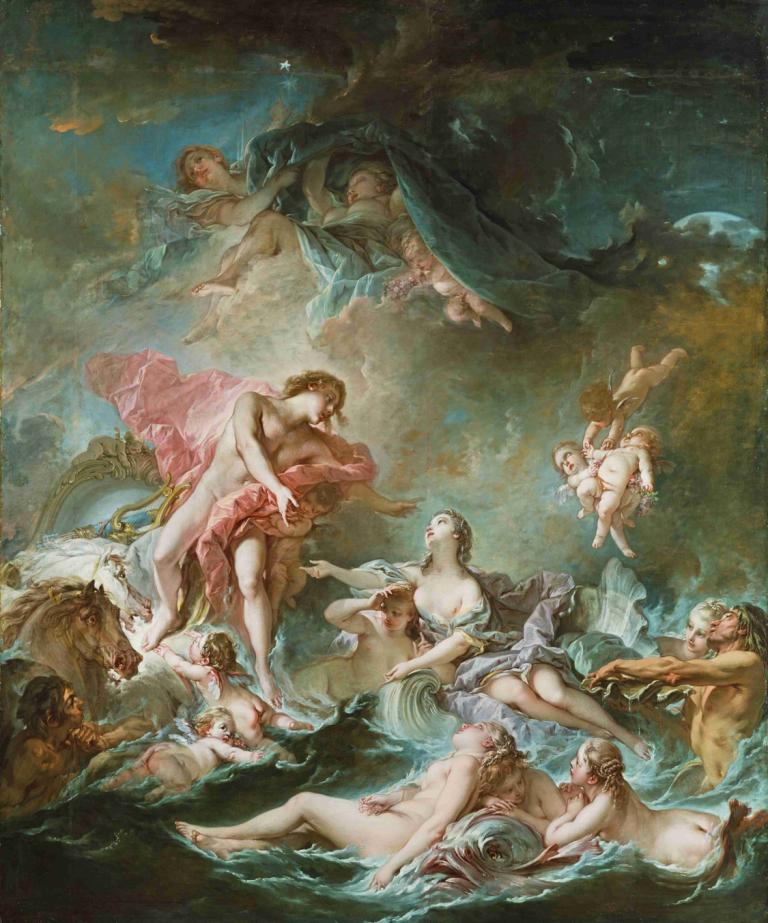 The Setting of the Sun,Der Untergang der Sonne,François Boucher,Ölgemälde,Ölgemälde, Kunstparodie