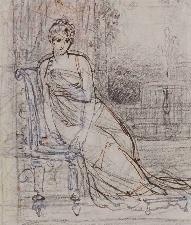 Étude pour un portrait de Juliette Récamier,Studie för ett porträtt av Juliette Récamier,François Gérard