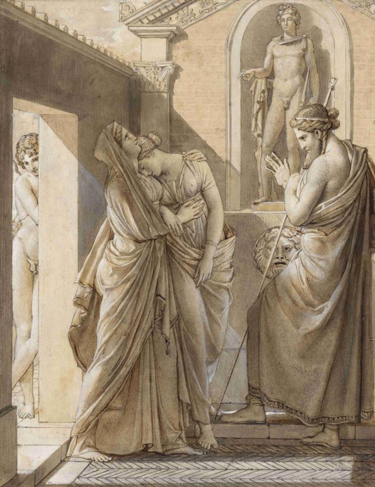 The Father of Psyche Consulting the Oracle of Apollo,François Gérard,Copperplate Etching,Copperplate Etching