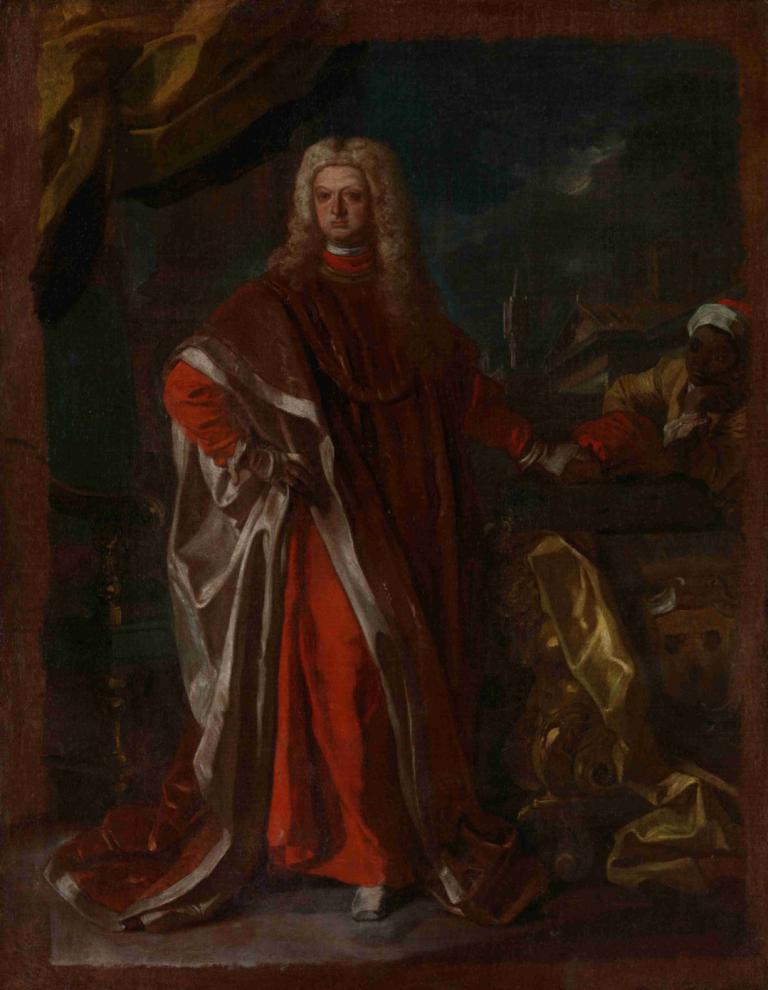 Diego Pignatelli d'Aragona,Francesco Solimena,Oil Painting,Oil Painting, robe, male focus, standing