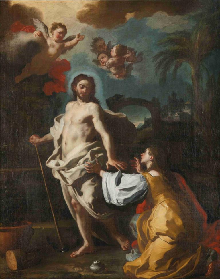 Noli Me Tangere,Francesco Solimena,Öljymaalaus,Öljymaalaus, kuvataideparodia, parodia, useita poikia