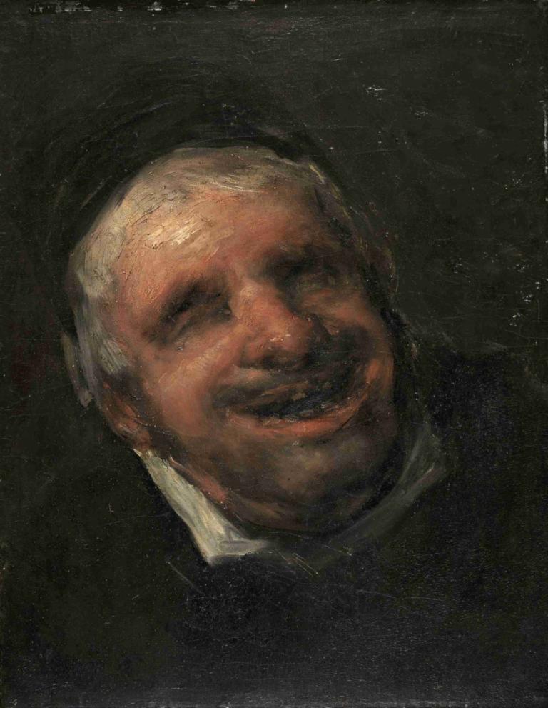 El tío Paquete,Francisco de Goya,Oil Painting,Oil Painting, solo, 1boy, male focus, smile, realistic