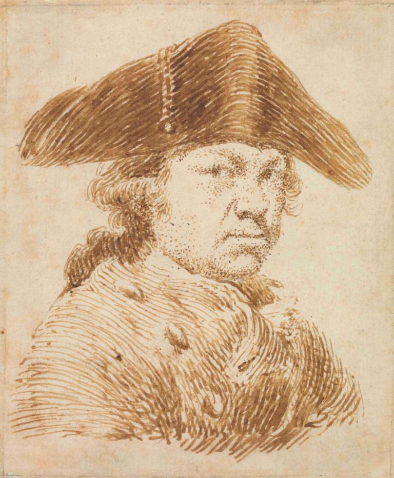 Self-Portrait in a Cocked Hat,Potret Diri dengan Topi yang Dimiringkan,Francisco de Goya