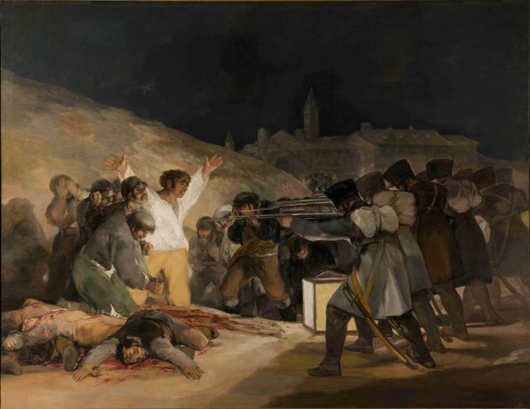 The Third of May 1808,Tanggal 3 Mei 1808,Francisco de Goya,Lukisan cat minyak,Lukisan cat minyak, senjata