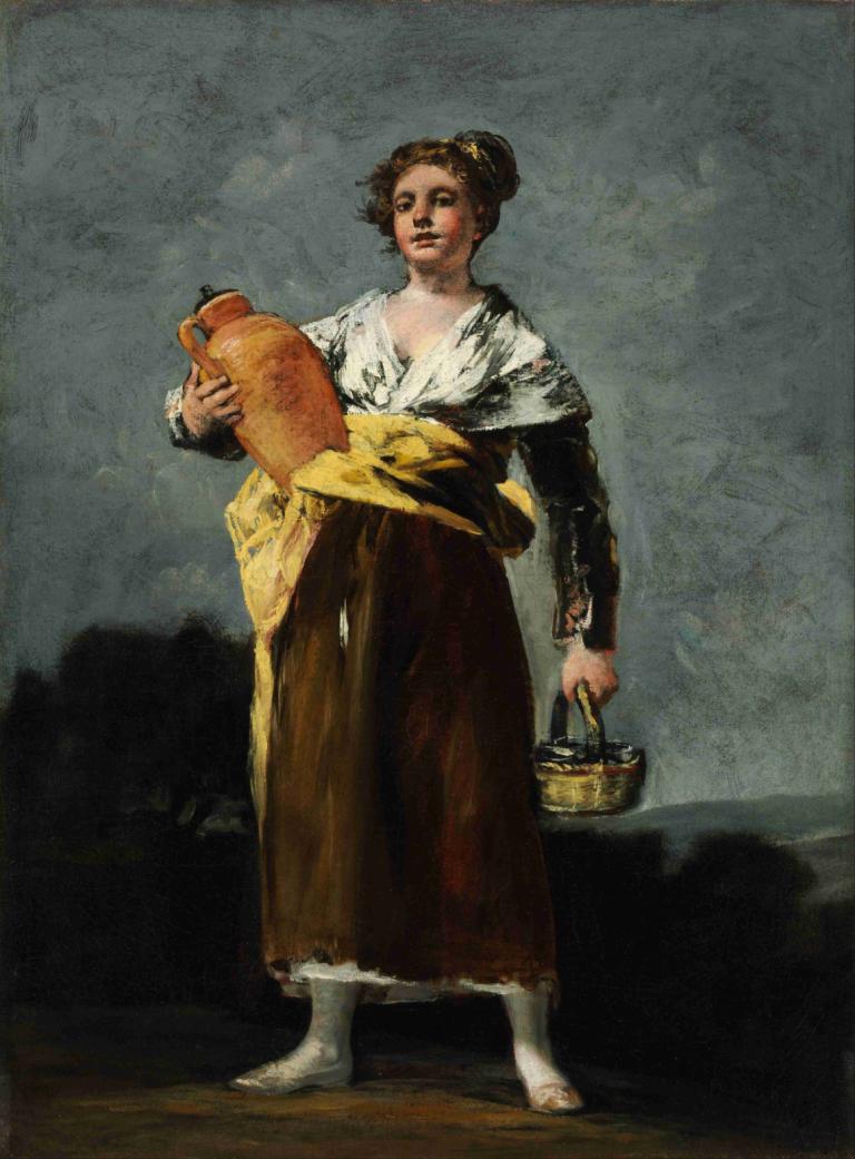 The Water Carrier,Pembawa Air,Francisco de Goya,Lukisan cat minyak,Lukisan cat minyak, 1 gadis