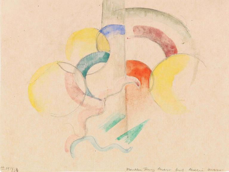 Abstraktes Aquarell I,Franz Marc,Color Sketch,Color Sketch, pokemon (creature), no humans