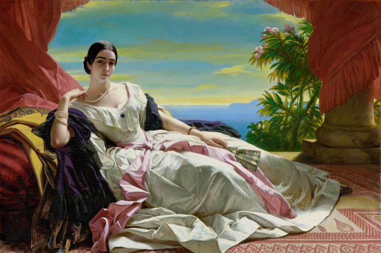 Portrait of Leonilla, Princess of Sayn-Wittgenstein-Sayn,Franz Xaver Winterhalter,Oil Painting,Oil Painting