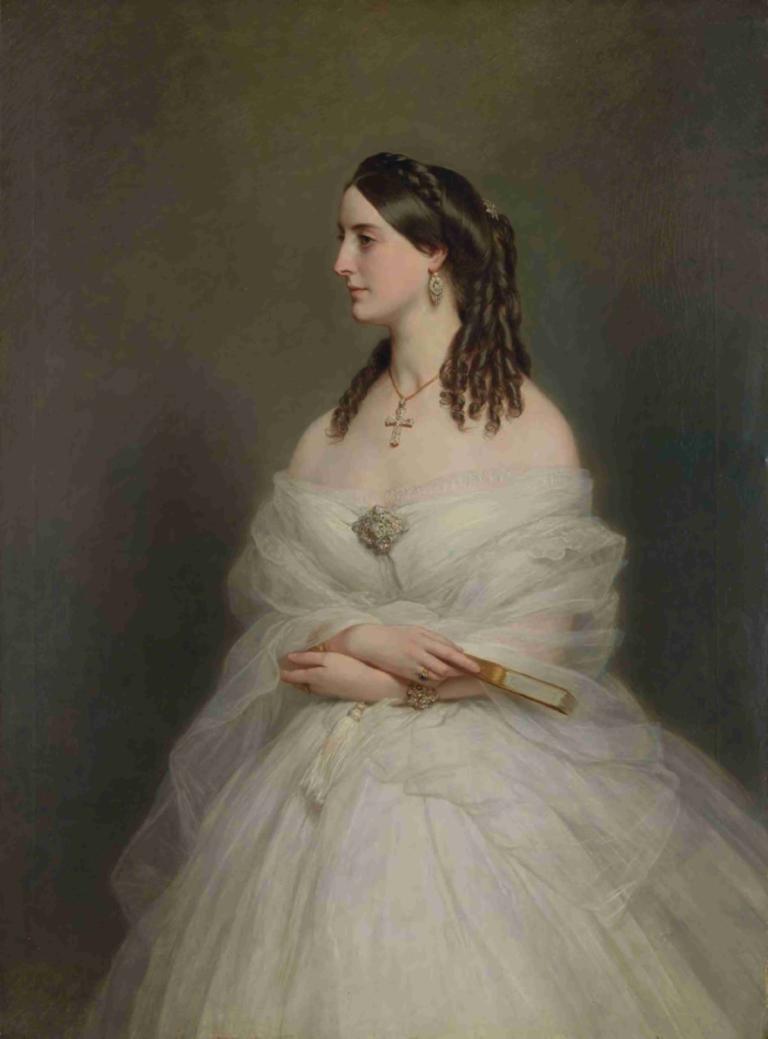 Portrait of Mrs Vanderbyl,Portret pani Vanderbyl,Franz Xaver Winterhalter,Obraz olejny,Obraz olejny