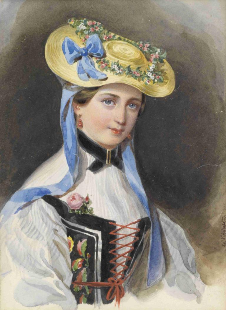 Prinzessin Liechtenstein im Kostüm,Prenses Liechtenstein kostüm içinde,Franz Xaver Winterhalter,Yağlı boya