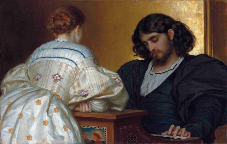 Golden hours,Jam emas,Frederic Leighton,Lukisan cat minyak,Lukisan cat minyak, parodi seni rupa, gaun