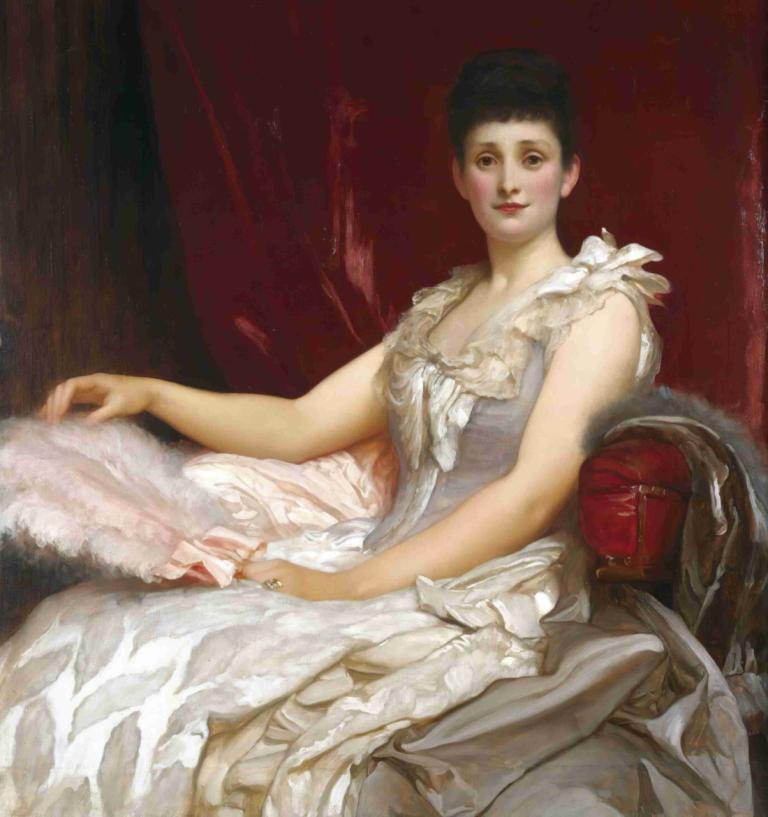 Portrait Of Amy Augusta, Lady Coleridge,Potret Amy Augusta, Lady Coleridge,Frederic Leighton