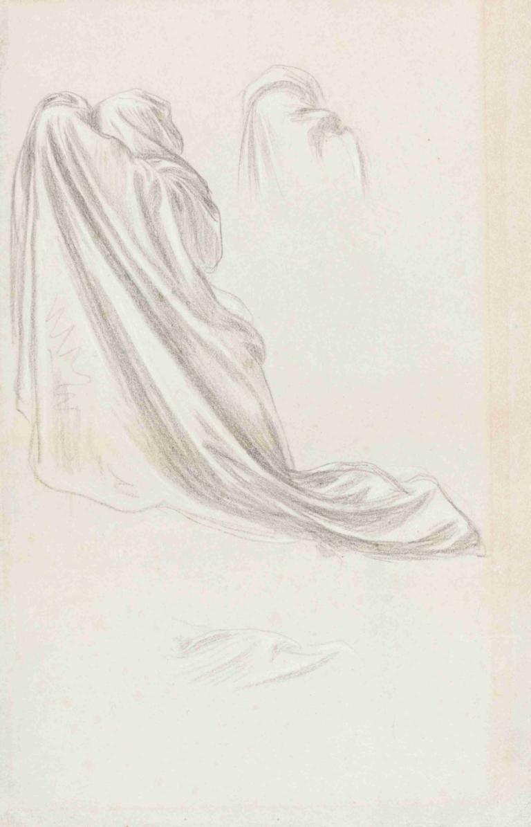 Study for 'The Wise and Foolish Virgins','현명하고 어리석은 처녀'를 위한 스터디,Frederic Leighton,프레데릭 레이튼,스케치,스케치, 1남, 단색화