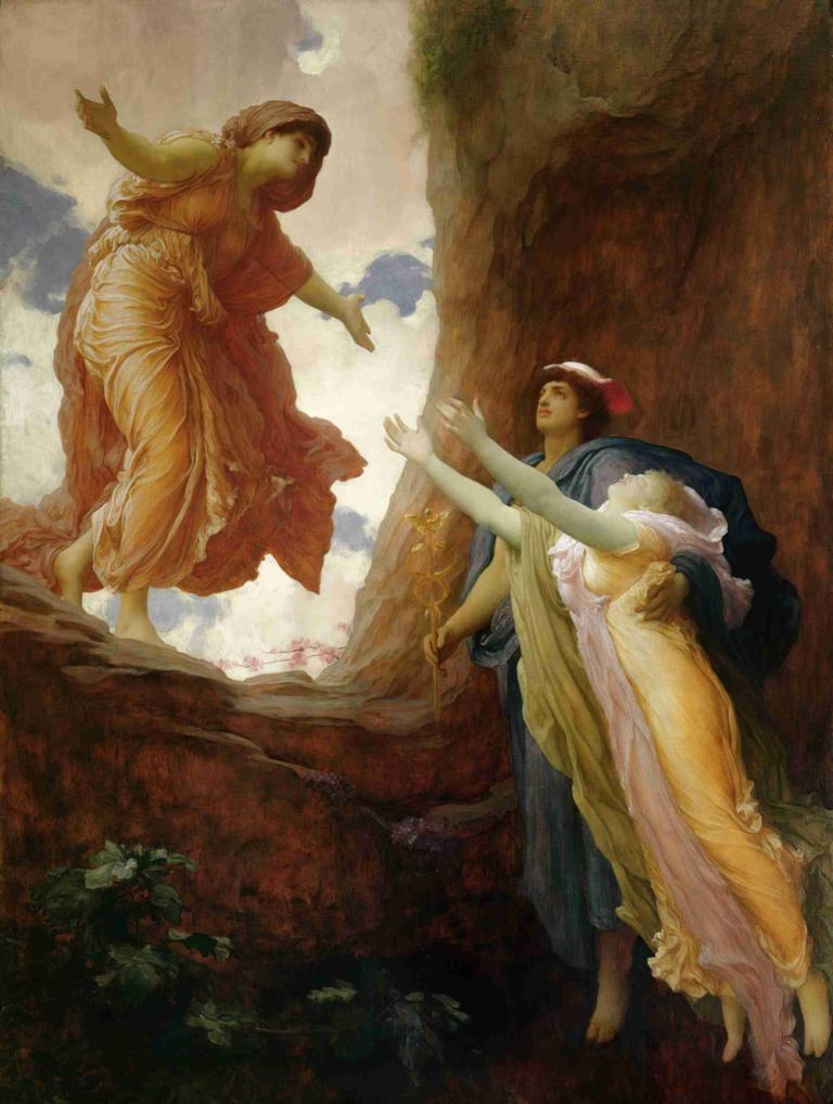 The Return Of Persephone,Kembalinya Persephone,Frederic Leighton,Lukisan cat minyak,Lukisan cat minyak