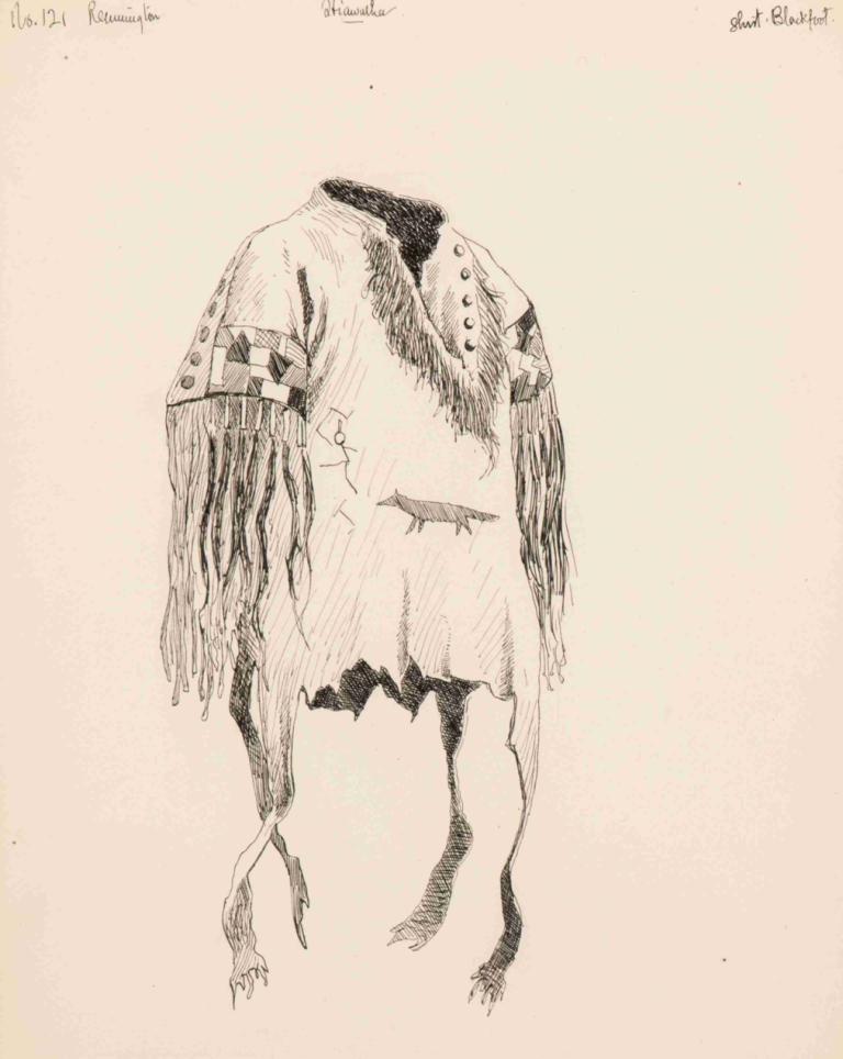 Illustration for The Song of Hiawatha,Illustration till Sången om Hiawatha,Frederic Remington,Skiss,Skiss