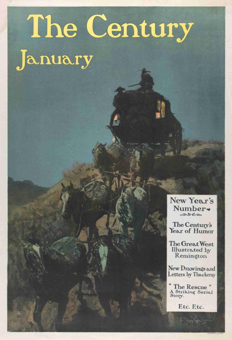 The Century; New Year's Number, January,The Century; Nyårsnummer, januari,Frederic Remington,Illustration