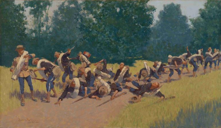 The Scream of Shrapnel at San Juan Hill,Skriket från granatsplitter vid San Juan Hill,Frederic Remington