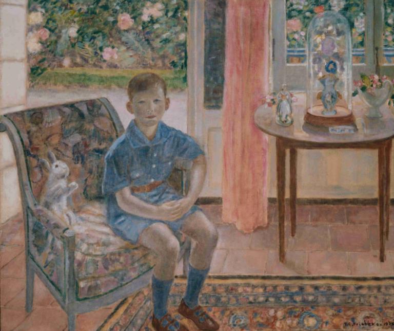 Youth,Jeugd,Frederick Carl Frieseke,Frederik Carl Frieseke,Olieverf,Olieverf, 1 jongen, mannelijke focus