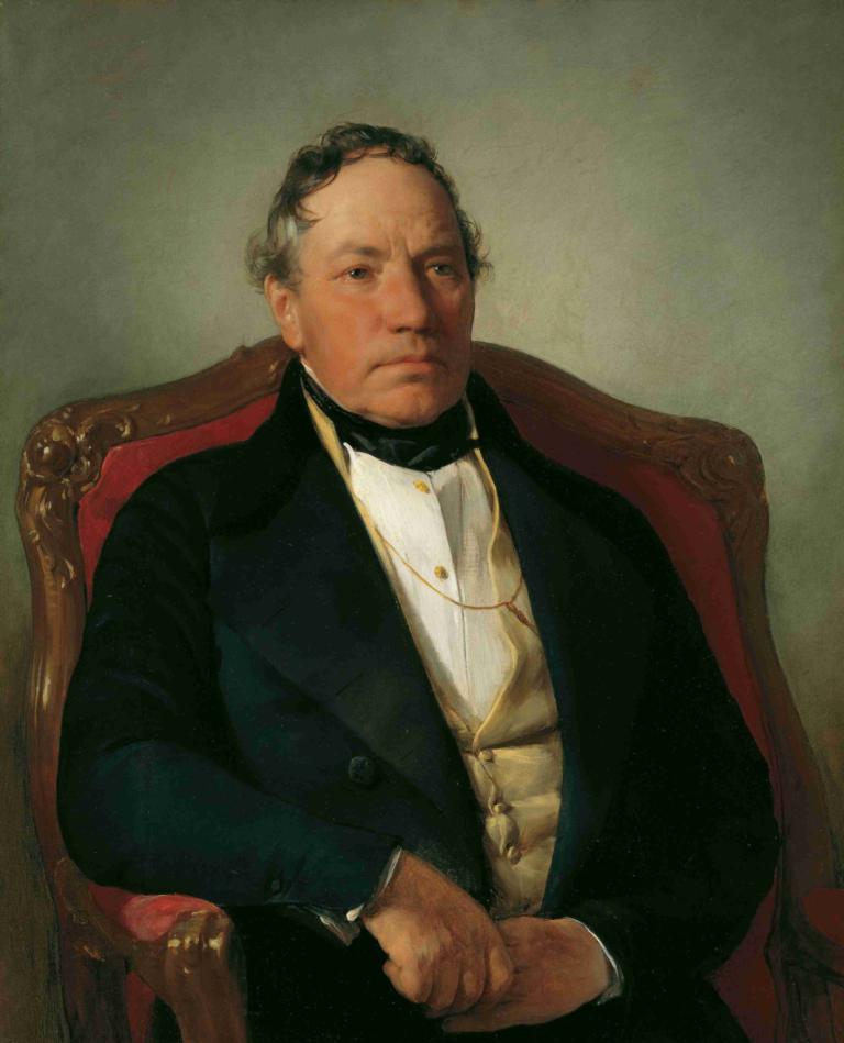 Der Industrielle Johann Nepomuk Reithoffer,実業家ヨハン・ネポムク・ライトホーファー,Friedrich von Amerling,フリードリヒ・フォン・アマーリング,油絵