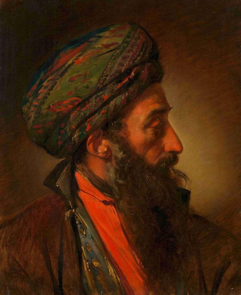 Ein Türke (Studienkopf),Turk (vodja študije),Friedrich von Amerling,Oljna slika,Oljna slika, 1 fant