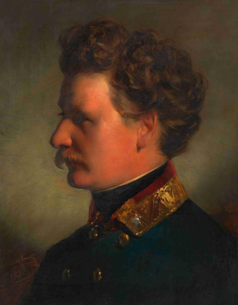 Joseph Georg Amerling als Major (Bruder des Künstlers),Joseph Georg Amerling som Major (bror till konstnären)