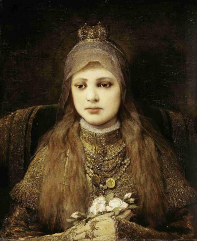 St. Elisabeth as a Child,Santa Elisabetta da bambina,Gabriel von Max,Gabriele da Max,Pittura ad olio