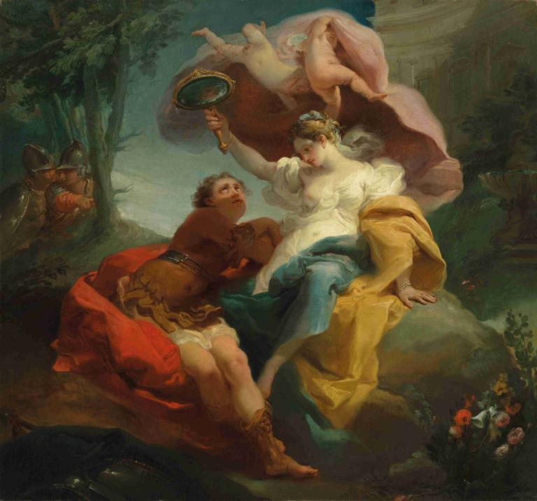 Rinaldo and Armida in the Garden of Delights,Rinaldo en Armida in de Tuin der Lusten,Gaetano Gandolfi