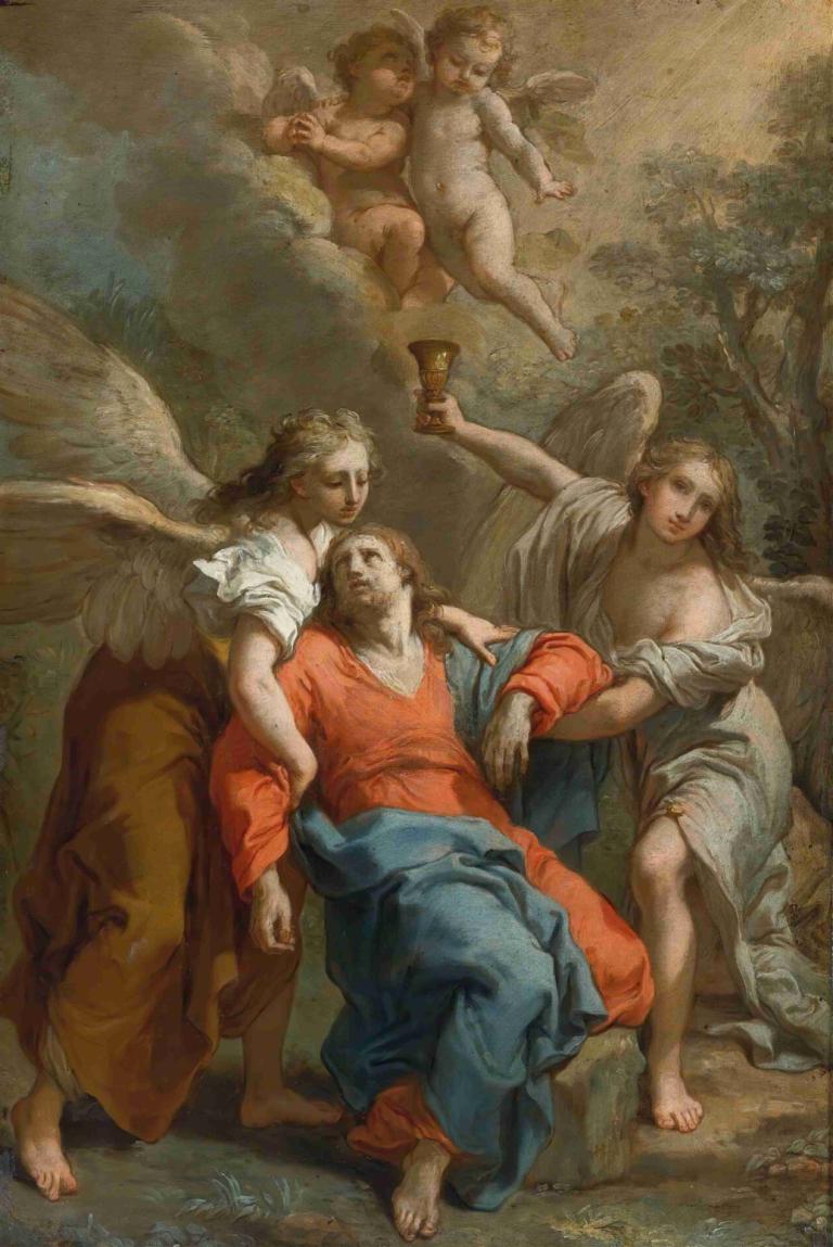 The Agony Of Christ,De lijdensweg van Christus,Gaetano Gandolfi,Olieverf,Olieverf, parodie op beeldende kunst