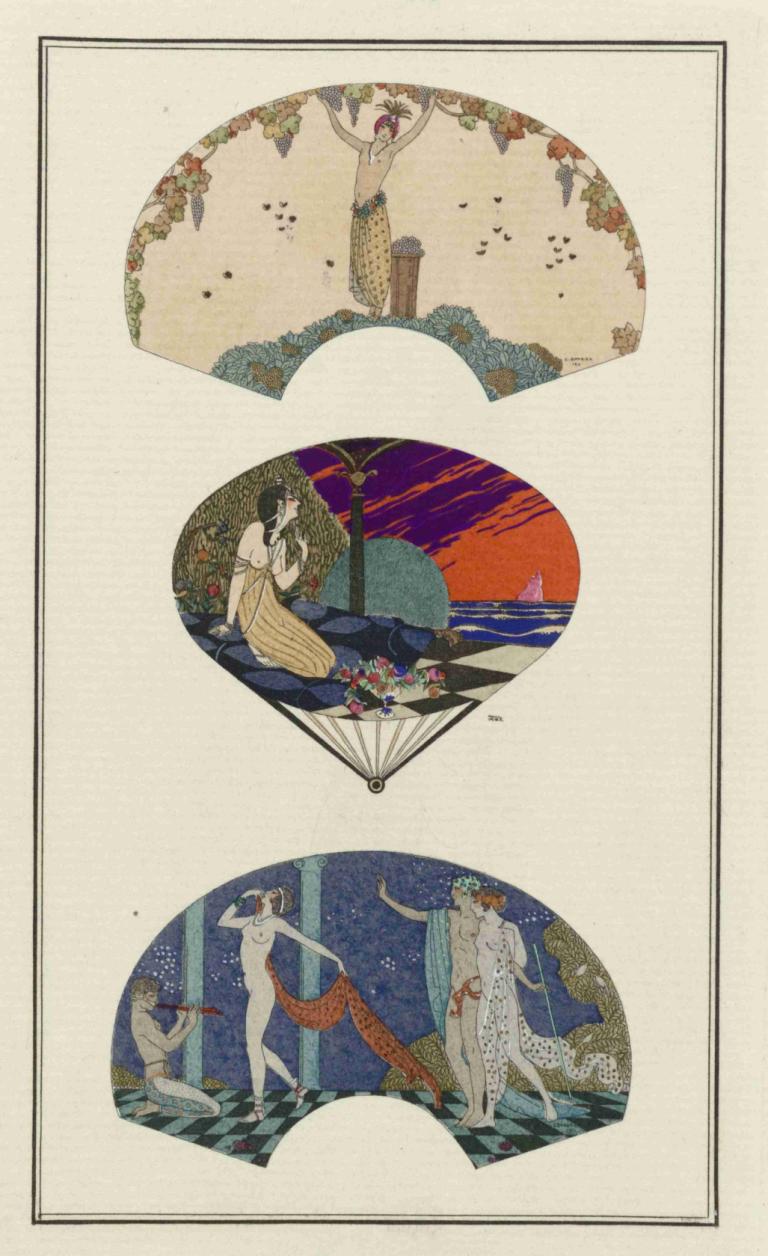 Accessories,Αξεσουάρ,George Barbier,Εικονογράφηση,Εικονογράφηση, λουλούδι, δέντρο, σουρεαλιστικό