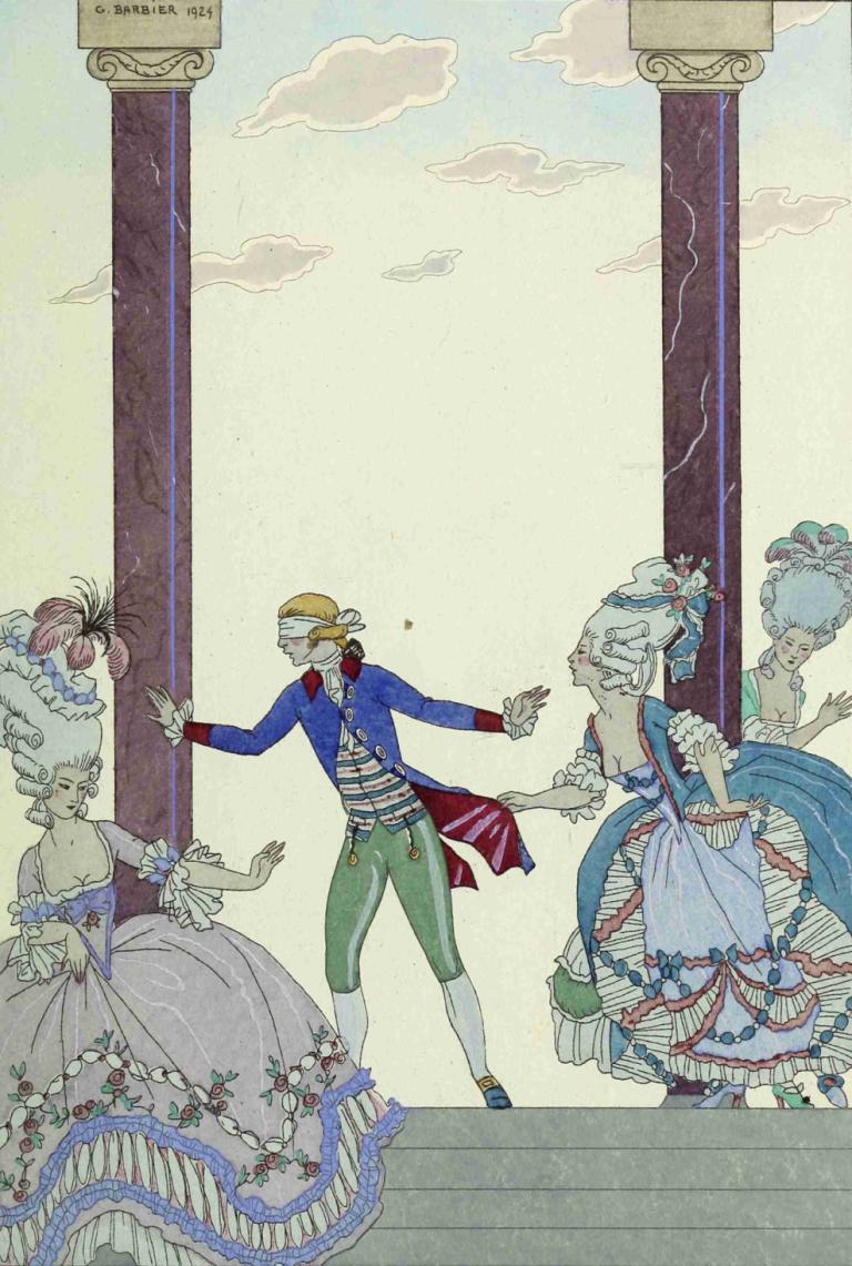 Falbalas et fanfreluches, Colin-Maillard,Falbala's en tierelantijnen, Colin-Maillard,George Barbier