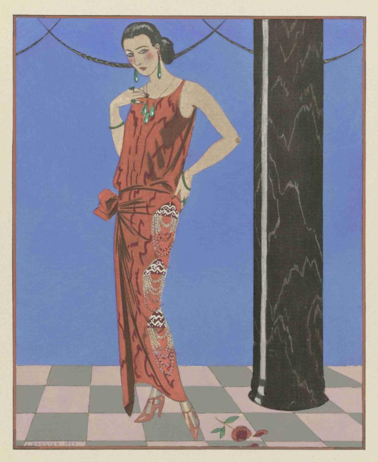 Gazette du Bon Ton. Art – Modes &#038; Frivolités; Evening Attire,George Barbier,Illustration,Illustration