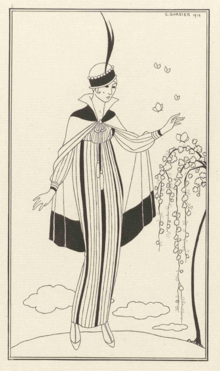 Journal des Dames et des Modes, Costumes Parisiens, 1914, No. 150,George Barbier,İllüstrasyon,İllüstrasyon