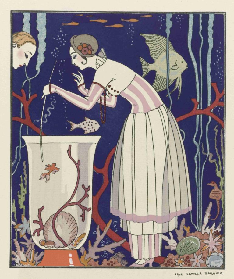 L'étourdissant petit poisson ; Robe d'été,L'étourdissant petit poisson ; Vestido de verano,George Barbier