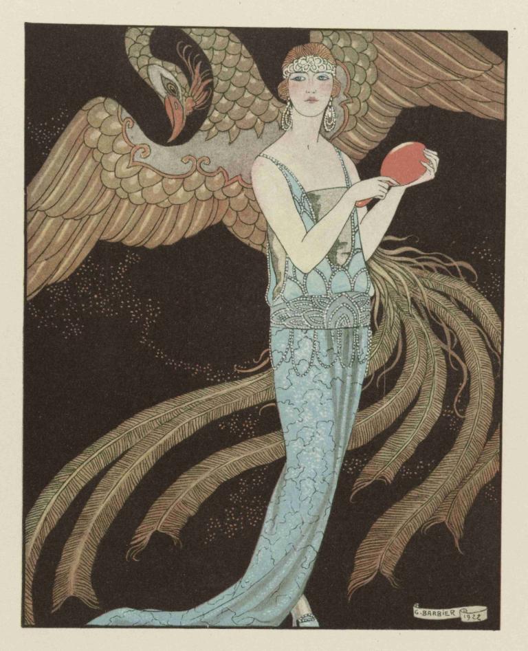 Sortilèges ; Robe du soir, de Beer,Sortilèges; Večerna obleka, de Beer,George Barbier,Ilustracija,Ilustracija