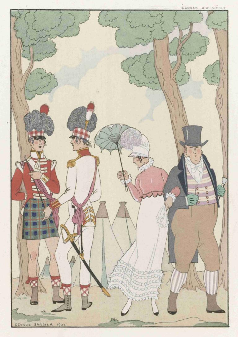 Venez donc, ma bonne amie !,Pojdi z nami, moj dobri prijatelj!,George Barbier,Ilustracija,Ilustracija, drevo