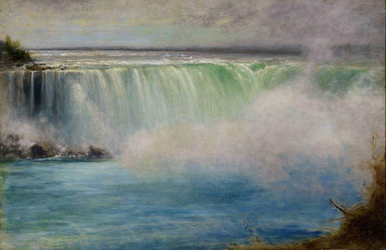 Niagara Falls,George Inness,Oil Painting,Oil Painting, no humans, scenery, water, traditional media