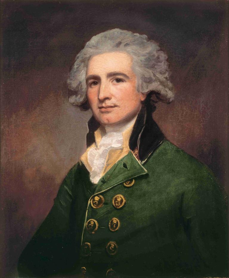 Colonel Robert Abercrombie,George Romney,Oil Painting,Oil Painting, solo, male focus, 1boy, realistic